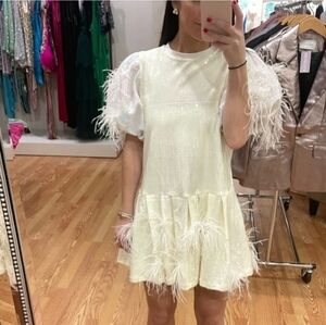 QUEEN OF SPARKLES Iridescent Sequin Dress Engagement Wedding